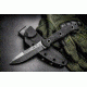 Tops Knives Al Mar Mini Sere Operator, Fixed Blade Knif, 4 in, Tumble Blade Finish, 154cm RC 58-60 Cryo Treated Steel, Black G10 Handle AMAR-01