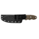 Tops Knives Backpacker's Bowie Fixed Blade Knife,4.5in,1095 RC 56-58 Steel,Tumble Blade,Green Canvas Micarta Handle, BPB-01