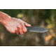 Tops Knives Backpacker's Bowie Fixed Blade Knife,4.5in,1095 RC 56-58 Steel,Tumble Blade,Green Canvas Micarta Handle, BPB-01