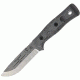 Tops Knives Brothers Of Bushcraft 154cm Fixed Blade Knife, w/Linen Micarta Handle, Tumble Finish, Black, 4.75in, BROS-TBF-02