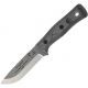Tops Knives Brothers Of Bushcraft 154cm Fixed Blade Knife, w/Linen Micarta Handle, Tumble Finish, Black, 4.75in, BROS-TBF-02