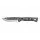 Tops Knives Brothers Of Bushcraft 154cm Fixed Blade Knife, w/Linen Mircarta Handle, Black, 4.75in, BROS-154-BLM