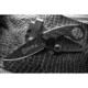 TOPS Knives CUT Combat Utility Tool Knife, 8.5in Overall, 4.25in Black Traction Coated 1095Hc Steel Drop Point, Black Canvas Micarta Handle, Dragonfly Tread Handle, Black Kydex Sheath, CUT-40-A