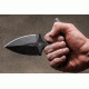 Tops Knives I Stick Fixed Blade Knife,3.50in Black 1075 RC 56-58 Steel,Black Canvas Micarta Handle, Black ISTK-01