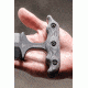 Tops Knives I Stick Fixed Blade Knife,3.50in Black 1075 RC 56-58 Steel,Black Canvas Micarta Handle, Black ISTK-01