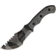 TOPS Knives Mini Tom Brown Tracker Knife, 6.5in Overall, 3.5in Camo Sawback 1095HC Blade, Black Canvas Micarta Handle, TBT-040-CAMO