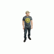 Tops Knives One Life Logo Cotton/Polyester Tee, Navy Heather, 3XL, TS-1LNAV-3XL