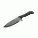 Tops Knives Silent Hero Fixed Blade Knife, w/Smooth Scales, Black, 6.38in, HERO-04