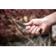 TOPS Knives Street Scalpel 2 Fixed Blade Knife, 3.13in, 1095 Carbon Steel Blade, Black Canvas Micarta Handle, SSS-02
