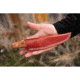 TOPS Knives Tanimboca Puukko Knife, 7.75in Overall, 3.5in Tumbled Finish 1095Hc Steel Blade, Tan Canvas Micarta Handle, Rocky Mountain Tread Handle, Brown Leather Sheath, TPUK-01-RMT