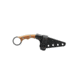 TOPS Knives TOPS Poker Fixed Blade Knife, 2.5in, 1095 RC 56-58 Steel, Tan Canvas/Black Canvas Micarta Handle, TPKR-03