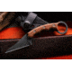 TOPS Knives TOPS Poker Fixed Blade Knife, 2.5in, 1095 RC 56-58 Steel, Tan Canvas/Black Canvas Micarta Handle, TPKR-03