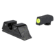 Trijicon HD Tritium Night Sights - Rear - Yellow Front Outline - for GLOCK Models 20, 21, 29, 30, and 41 including S &amp; SF variants, Black, GL145-C-601167