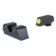 Trijicon HD Tritium Night Sights - Rear - Yellow Front Outline - for GLOCK Models 42,43,43x,43X MOS, 48, 48 MOS, Black, GL143-C-601163