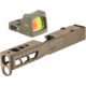 Trijicon RM01 RMR Type 2 LED 3.25 MOA Red Dot Sight, Flat Dark Earth and TRYBE Defense Pistol Slide, Glock 19, Gen 4, RMR Cut, Version 2, FDE Cerakote