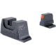 Trijicon Suppressor/Optic Height Sight Set with Orange Front/Metal Rear &amp; Green Front Lamp - for M&amp;P C.O.R.E, M&amp;P M2.0 Optics Ready, Black, 601151