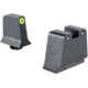 Trijicon Suppressor/Optic Height Sight Set, Yellow Front/Black Rear &amp; Green Lamp, Glock  42, 43, 43x, 43e, 51, Black, 601143