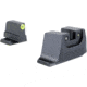 Trijicon Suppressor/Optic Height Sight Set with Yellow Front/Black Rear &amp; Green Tritium - for M&amp;P C.O.R.E, M&amp;P M2.0 Optics Ready, Black, 601149