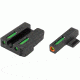 TruGlo Brite-Site TFX Pro Sight Set For FNH FNP-40/FNX-40/FNS-40, Including Compact Green Rear, Green With Orange Focus Lock Front Sight, TG-TG13FN2PC