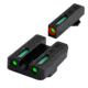 TruGlo Brite-Site TFX Pro Sight Set For Glock 17/17L/19/22/23/24/26/27/33/34/35/38/39, Green Rear, Green With Orange Focus Lock Front Sight, TG-TG13GL1PC