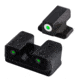 TruGlo Brite Site Tritium Pro Beretta PX4 Storm Full Size Front/Rear Night Sight Set, Green Tritium 3-Dot Configuration Front, White Focus Lock Ring, Steel, Black, TG-TG231B1W