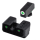 TruGlo Tritium Pro Green Sight Set for Glock Low, White Focus Ring, Steel, Black, TG-TG231G1W
