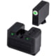 TruGlo Tritium Pro Night Sights, Low Set, Tritium Green w/White Outline Front/Green Rear, Nitride Fortress Frame, Glock 42, 43 MOS, TG-TG231G3MW