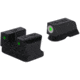 TruGlo Tritium Pro Night Sight Set, CZ P09, Green Glow/White Ring Front and Green/Black Rear, Black, TG-TG231Z3W