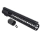 TRYBE Defense AR-15 M-LOK 12in Lightweight Handguard w/ Full Rail, Black, 12 Inch, HDG12FR-BL