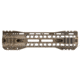 TRYBE Defense AR-15 M-LOK Extra Lightweight Quad Handguard w/ Cut Rail, 9in, Flat Dark Earth, HDG9QCR-FDE
