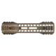 TRYBE Defense AR-15 M-LOK Extra Lightweight Quad Handguard w/ Cut Rail, 9in, Flat Dark Earth, HDG9QCR-FDE