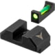TRYBE Defense High Glow Fiber Optic Night Sights for Glock 17/19/22/23/24/26/27/33/34/35/37/38/39 &amp; SIG P320/P365, Standard, Black, FOSG-ST
