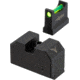 TRYBE Defense High Glow Fiber Optic Night Sights for Glock 17/19/22/23/24/26/27/33/34/35/37/38/39/42/43 &amp; SIG P320/P365, Suppressor, Black, FOSG-SUP