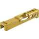 TRYBE Defense Glock 26 Pistol Slide - Version 2, Gen 3/4, DeltaPoint Pro Cut, Gold, SLDG26G34DPV2-GLD