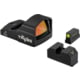 TRYBE Optics 1x24mm Mini Advanced Ruggedized Optic Red Dot Sight &amp; TRYBE Defense Medium Height 1-Dot Tritium Night Sights for Glock