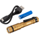 TRYBE Optics Micro Lithium Ion 350 Lumen Rechargeable Handheld Flashlight, Gold, MICRO1K-GLD