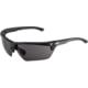 TRYBE Tactical Universal Fit Safety Glasses, Adjustable Wire Core Temples and Nose Piece, Gray Lens, Black, UFSG-GR