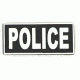 TUFF Products Police PVC Patch 7x3 Velcro Sewn, Black w/White Letters, 7"x3" P-Police-7x3 BW