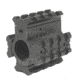 Tuff Zone Gas Block w/ Detachable Weaver Rails, Hard Andonized, Black, TZ-MGB4