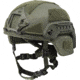UARM MICH Helmet Low Cut over EarsNIJ IIIA with BOA, OD Green, Large, MICH-LC-NI-SHRD-BOA-RAIL-OD