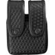 Uncle Mike's Fitted Pistol Magazine Cases, Mirage BW, Black, Double w/Flaps for Double Row Mags, 74362