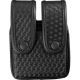 Uncle Mike's Fitted Pistol Magazine Cases, Mirage BW, Black, Divided w/Flaps for Double Row Mags, 74367