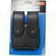 Uncle Mike's Fitted Pistol Magazine Cases, Mirage Plain, Black, Double w/Flaps for Double Row Mags, 74361