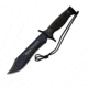 United Cutlery M48 Fixed Blade Clam Knife, 7 black finish sawback AUS-8 stainless blade, Black checkered ABS handle, UC2994