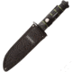 United Cutlery USMCout Combat Fighter Knife, 12.5in Overall, 6.5in Black Matte 420 SS Clip Point Blade, Rubberized Handle, SS Guard, Black/Green Handle, Black Nylon Sheath, UC3156