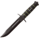 United Cutlery USMCout Combat Fighter Knife, 12.5in Overall, 6.5in Black Matte 420 SS Clip Point Blade, Rubberized Handle, SS Guard, Black/Green Handle, Black Nylon Sheath, UC3156