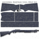 US Night Vision Tiger Stripe Camo Pre-Cut Universal Shotgun Skin Vinyl Wrap, 20x30in, Digital Navy 056533