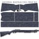 US Night Vision Tiger Stripe Camo Pre-Cut Universal Shotgun Skin Vinyl Wrap, 20x30in, Digital Navy 056533