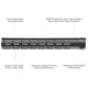 UTG Pro UTG Pro Super Slim SD M-LOK Free Float handguard, 16 in, Black, MTU047XLM