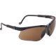 Uvex Genesis Protective Eyewear, Bacou-Dalloz Black Frame, Espresso Lens - Single Set S3201X-EA